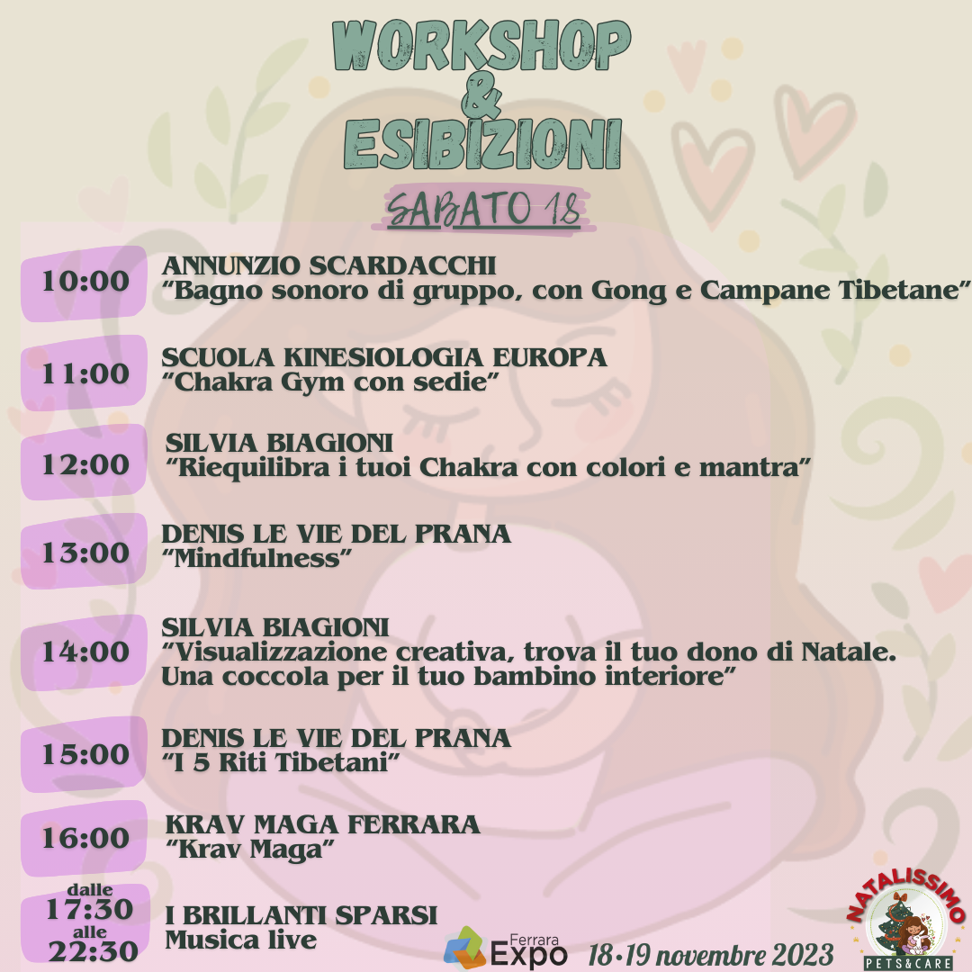 programma workshop sabato